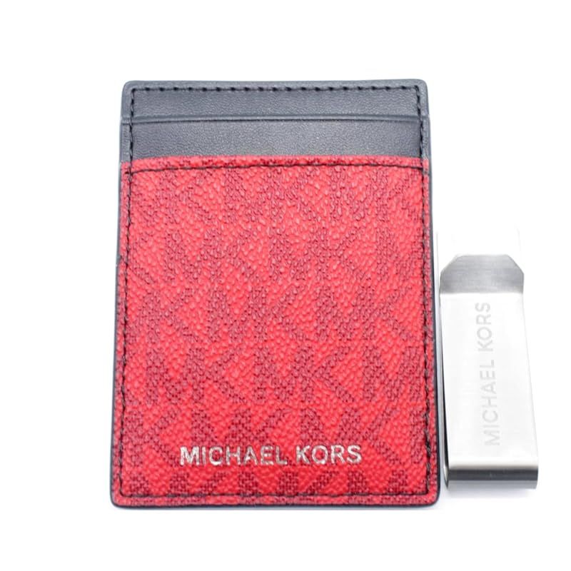 マイケルコース メンズ男性用マネークリップカードケース37H9LGFD1B-BRIGHT RED 並行輸入品