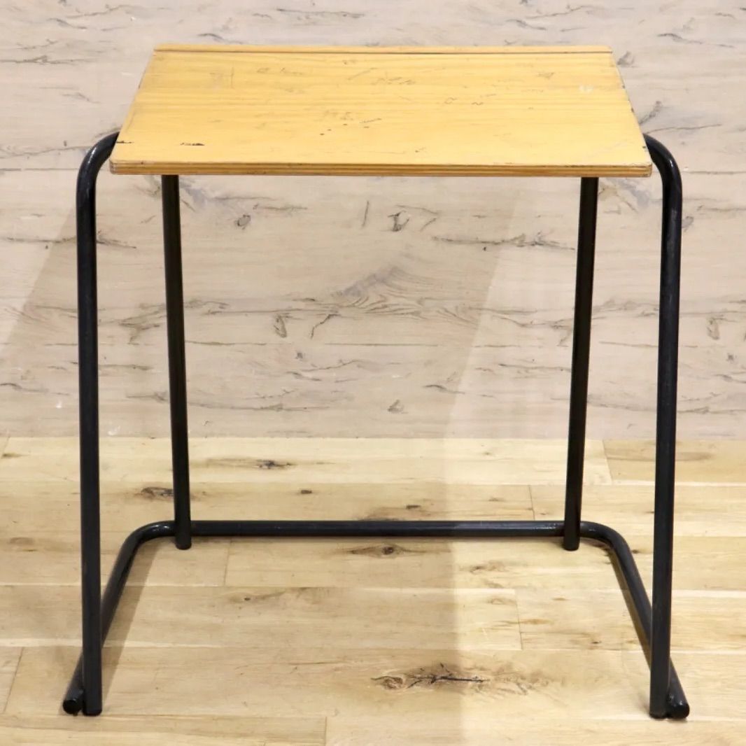 GMIS215I○西洋 イギリス スクールデスク ナチュラル ヴィンテージ 学校机 勉強机 パソコンデスク 簡易テーブル インダストリアル 什器