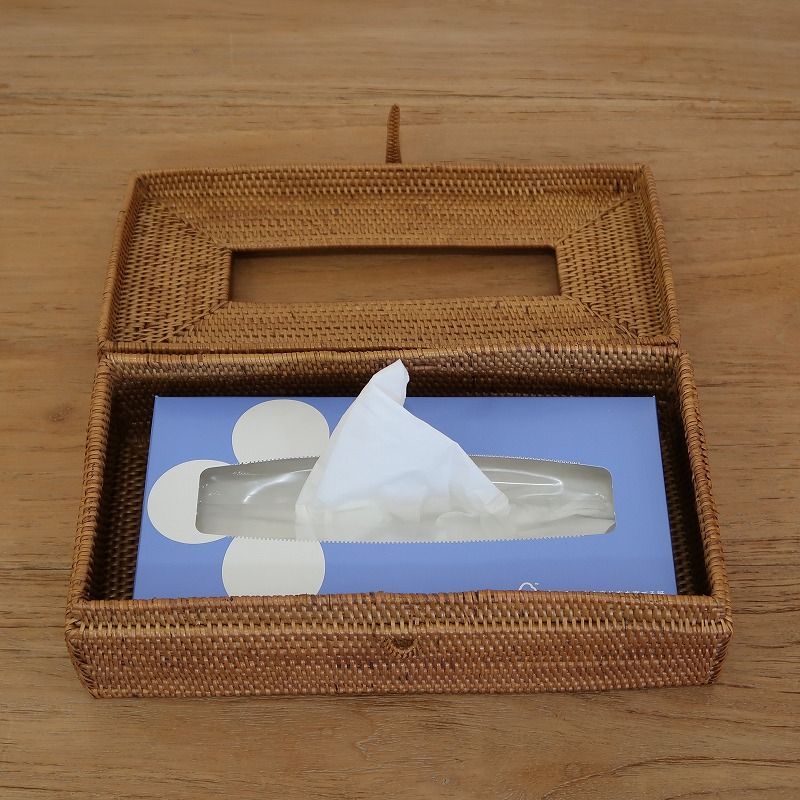 アタ ボックスティッシュケース バリ島 アジアン雑貨 バリ雑貨 籐 藤