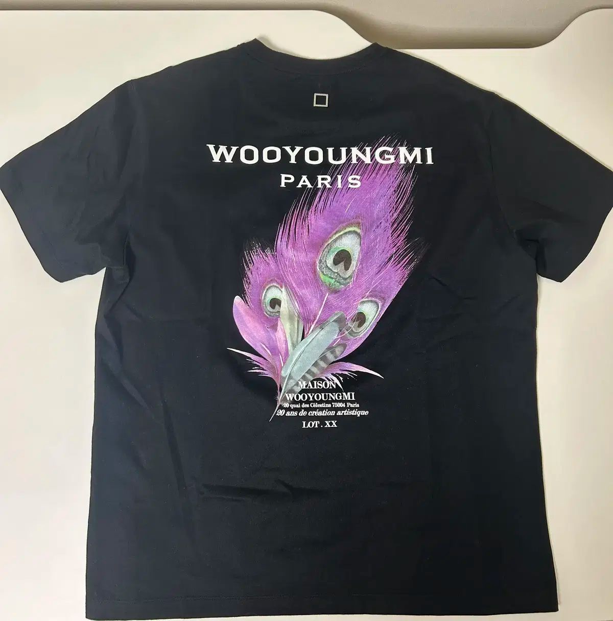 23SS WOOYOUNGMI(ウーヨンミ) フェザー バックロゴ Tシャツ 46