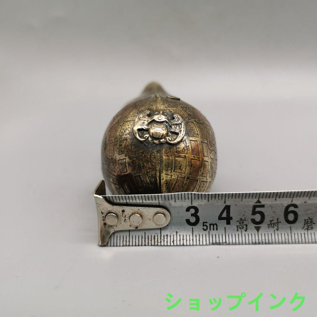 銅製 水滴壺 注水筒 墨壺 書道具 文房具 工芸品 美術品 置物 銅製