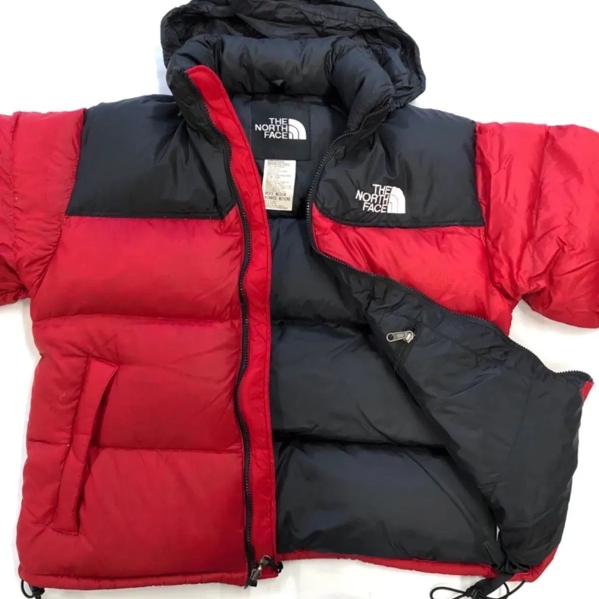 THE NORTH FACE ノースフェイス ダウン ジャケット ヌプシ 赤 黒 M 