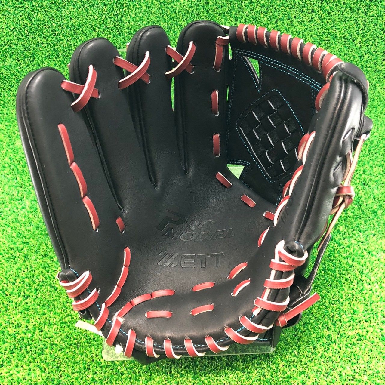 ZETT 硬式グローブ 黒/赤 ZETT 硬式野球グローブ 左投げ 黒/赤 硬式