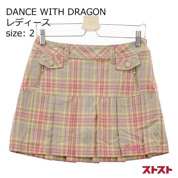 【爆買い，高品質】 DANCE WITH DRAGON ダンスウィズドラゴン インナー付プリーツスカート チェック柄 ベージュ系 2 [240101147896]# シャツ