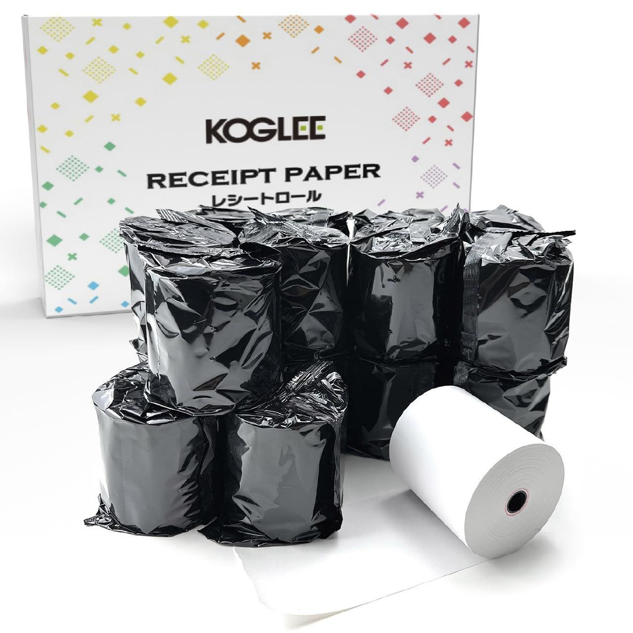 レジ用感熱ロール紙 レシートロール 80mm×80mm 大容量80m|巻 20巻入 レジ用感熱ロールペーパー サーマルロール レジロール感熱紙 キャッシュレス決済端末 ポータブルPOS端末対応 HAPPEAST 20 80mm