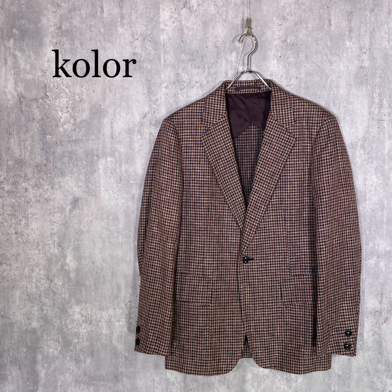 kolor』カラー (2) チェック柄 テーラードジャケット - メルカリ