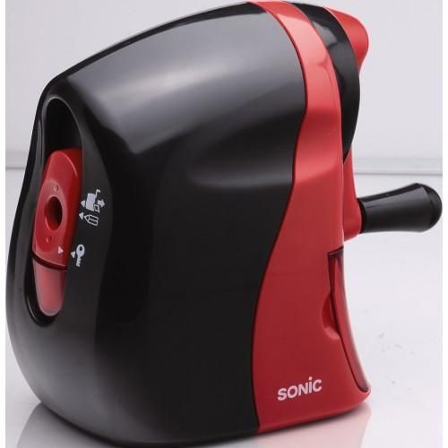まとめ ソニック かるハーフ 手動鉛筆削り 黒赤 SK-802-R ×10セット