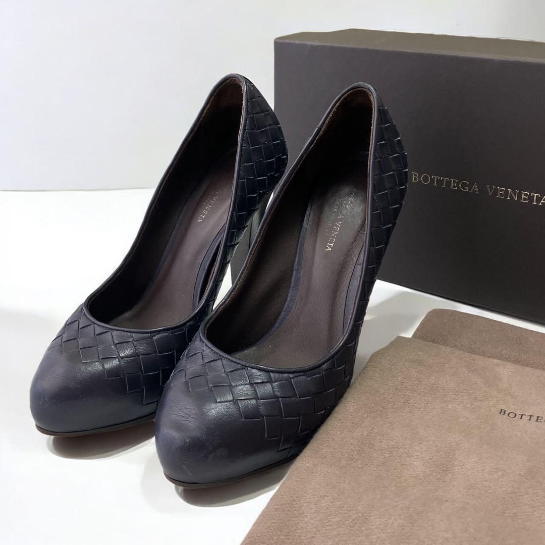 ボッテガ パンプス ヒール イントレチャート カーフレザー シューズ レディース