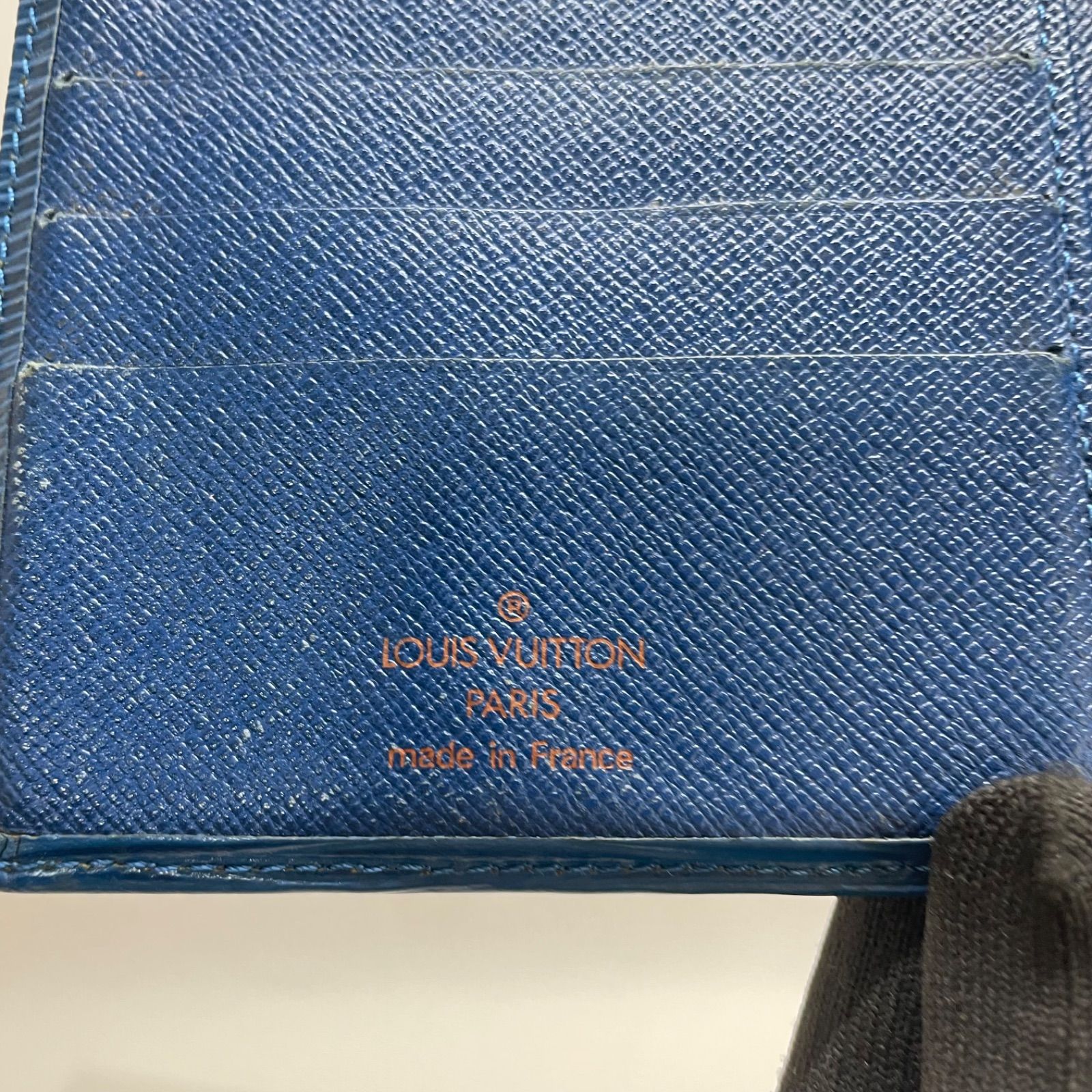 1945 LOUIS VUITTON ルイヴィトン エピ ブルー 折り財布 コンパクト