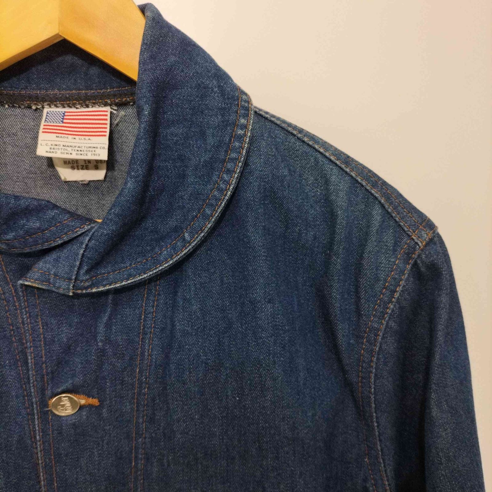 ポインター POINTER ラウンドカラー デニムカバーオール レディース