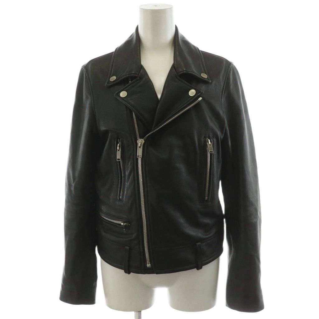アッパーハイツ upper hights THE RIDERS ライダースジャケット ダブル 羊革 ラムレザー 1 黒 ブラック 174LL501 AN43