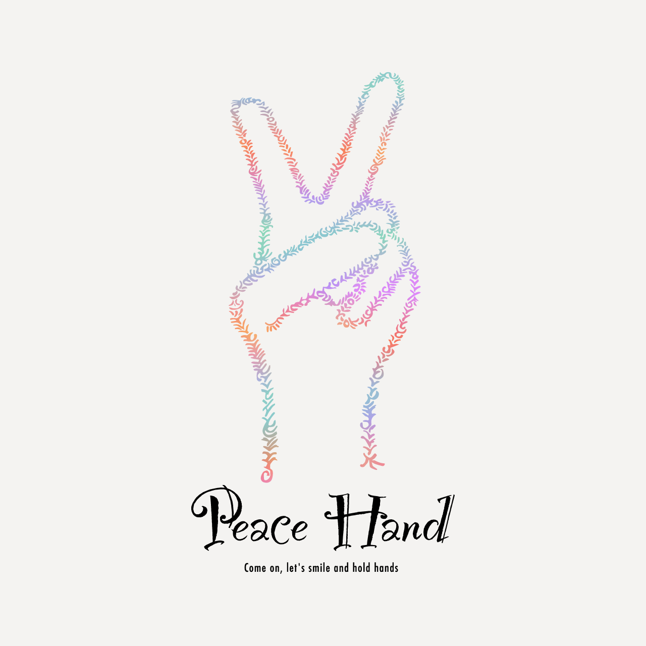 グラフィックスウェット　Peace Hand Color -Sweat-