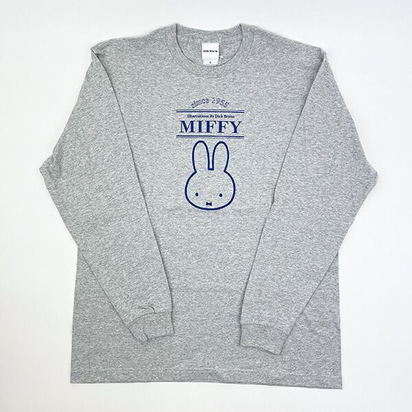ミッフィー miffy ロンT(かお) グレー アパレル Tシャツ