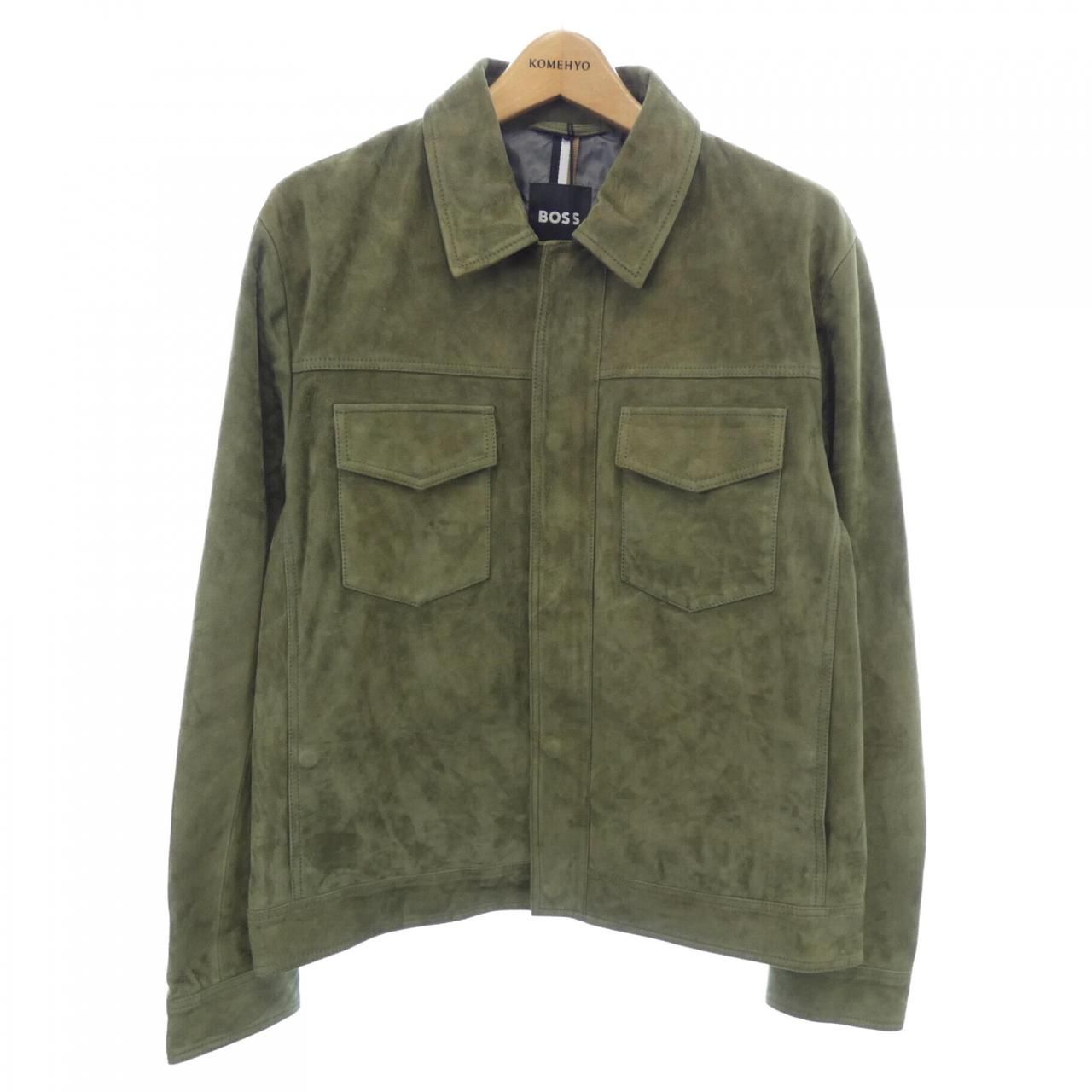 ボス BOSS レザージャケット HUGO BOSS ラムレザー シングルライダース