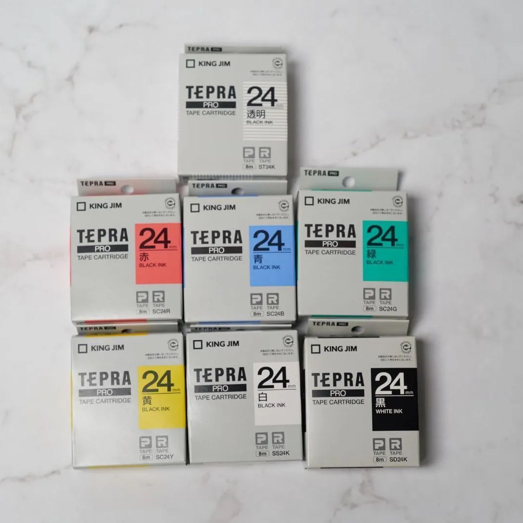 セット テプラ PROテープカートリッジ 24mm 7本セット