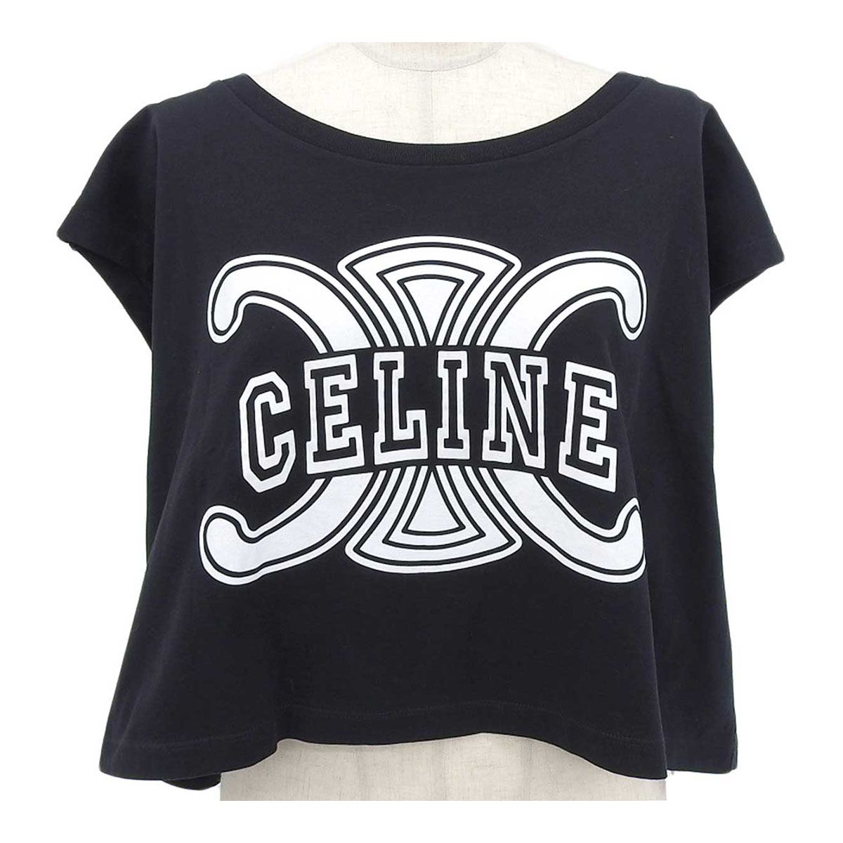 セリーヌ トリオンフ ロゴ ノースリーブ Tシャツ 2X17D671Q レディース ブラック CELINE アパレル 小物
