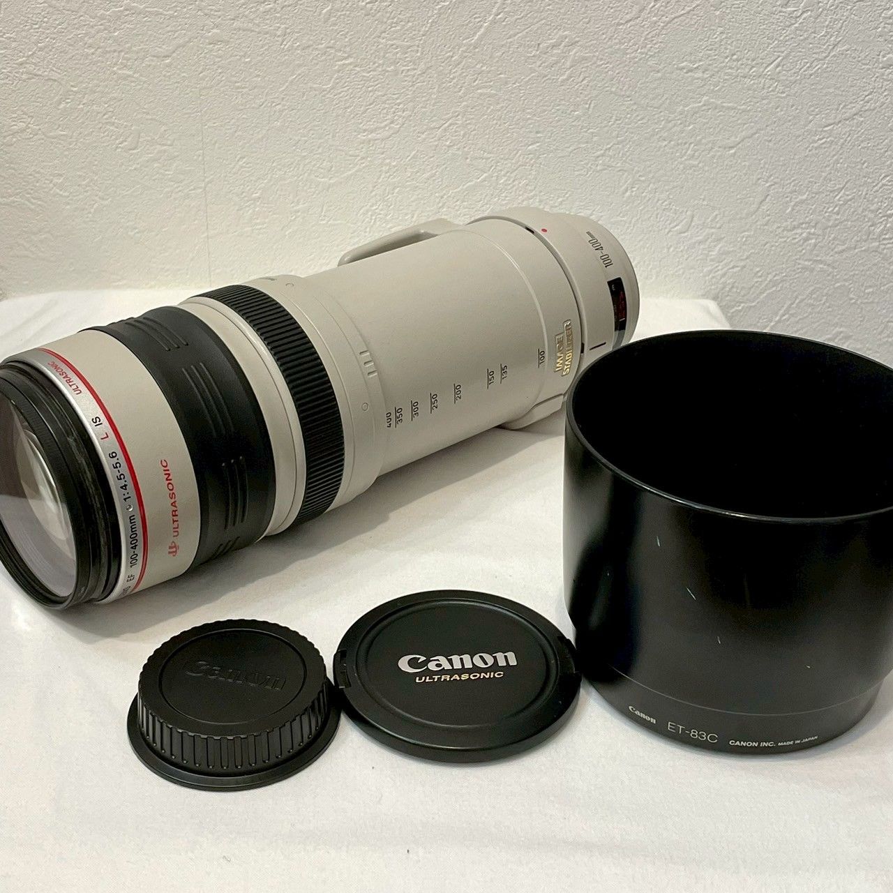 Canon|EF|100-400mm|F4.5-5.6L|IS|USM|フード付き|キャノン望遠レンズ|No.1490