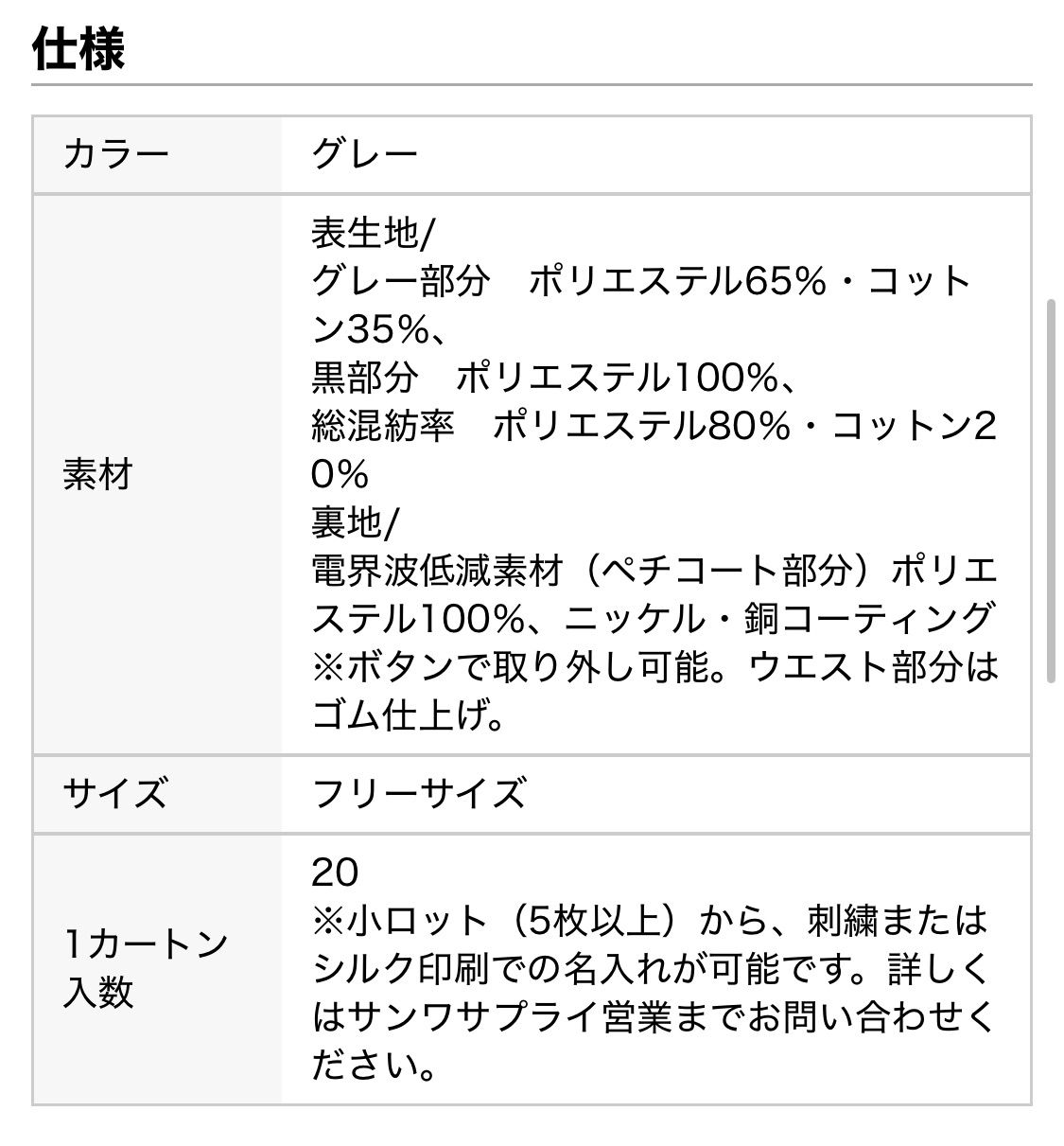 フリーサイズ 電界波を大幅に低減