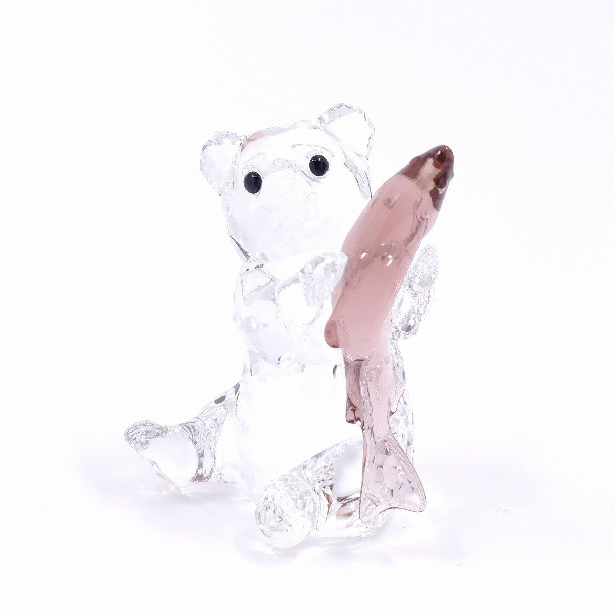 SWAROVSKI スワロフスキー クマと魚 置物 クリスタル【いおき