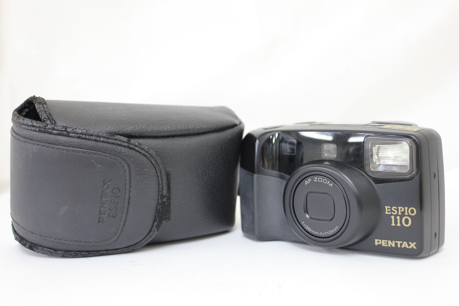 返品保証 ペンタックス Pentax ESPIO 110 ブラック AF Zoom 38-110mm ソフトケース付き コンパクトカメラ M6206