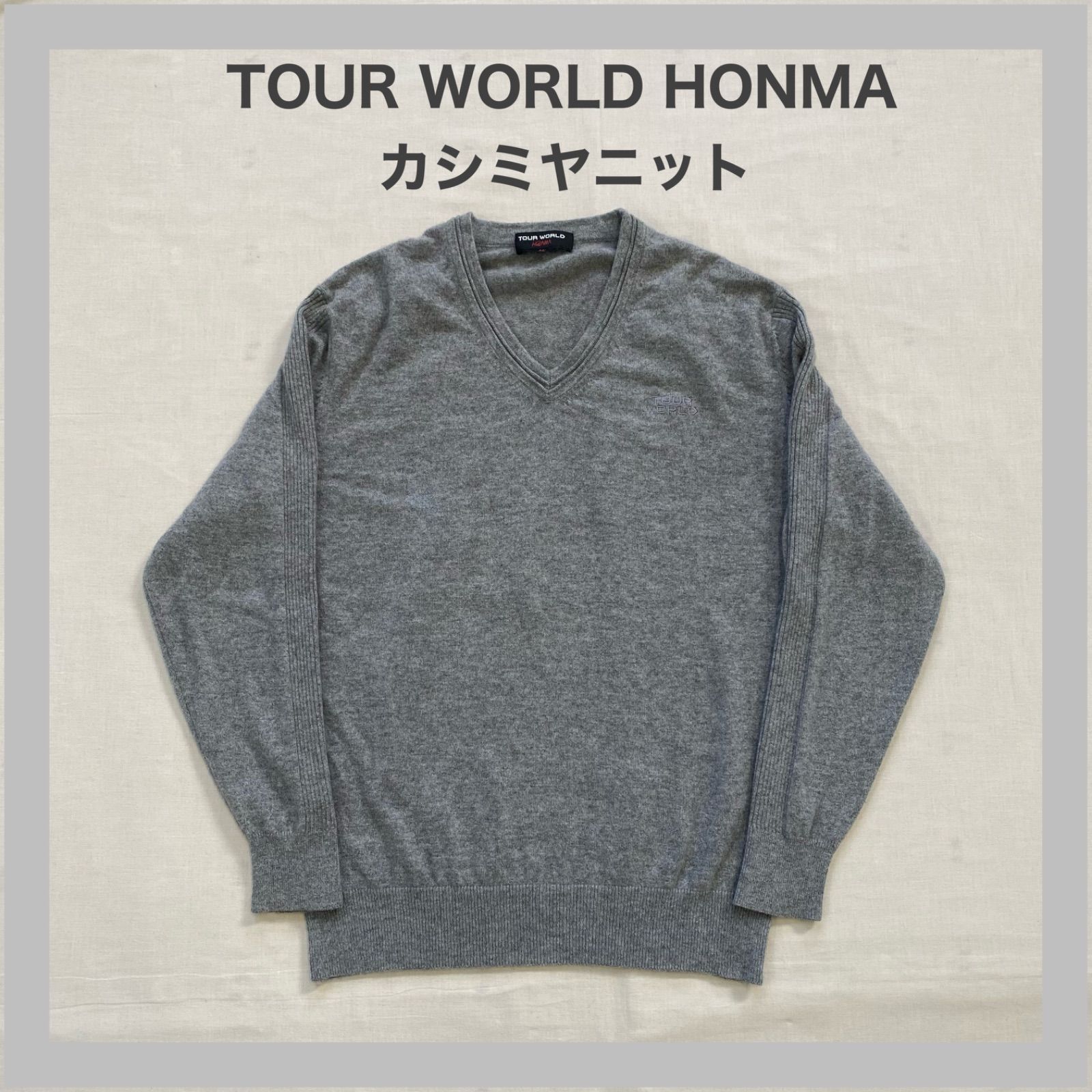 極希少タグ付き未使用]HONMA GOLF(本間ゴルフ)カシミヤクルーネック 