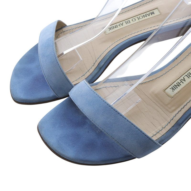 マノロブラニクCHAFLAHIストラップスウェードレザーフラットサンダル