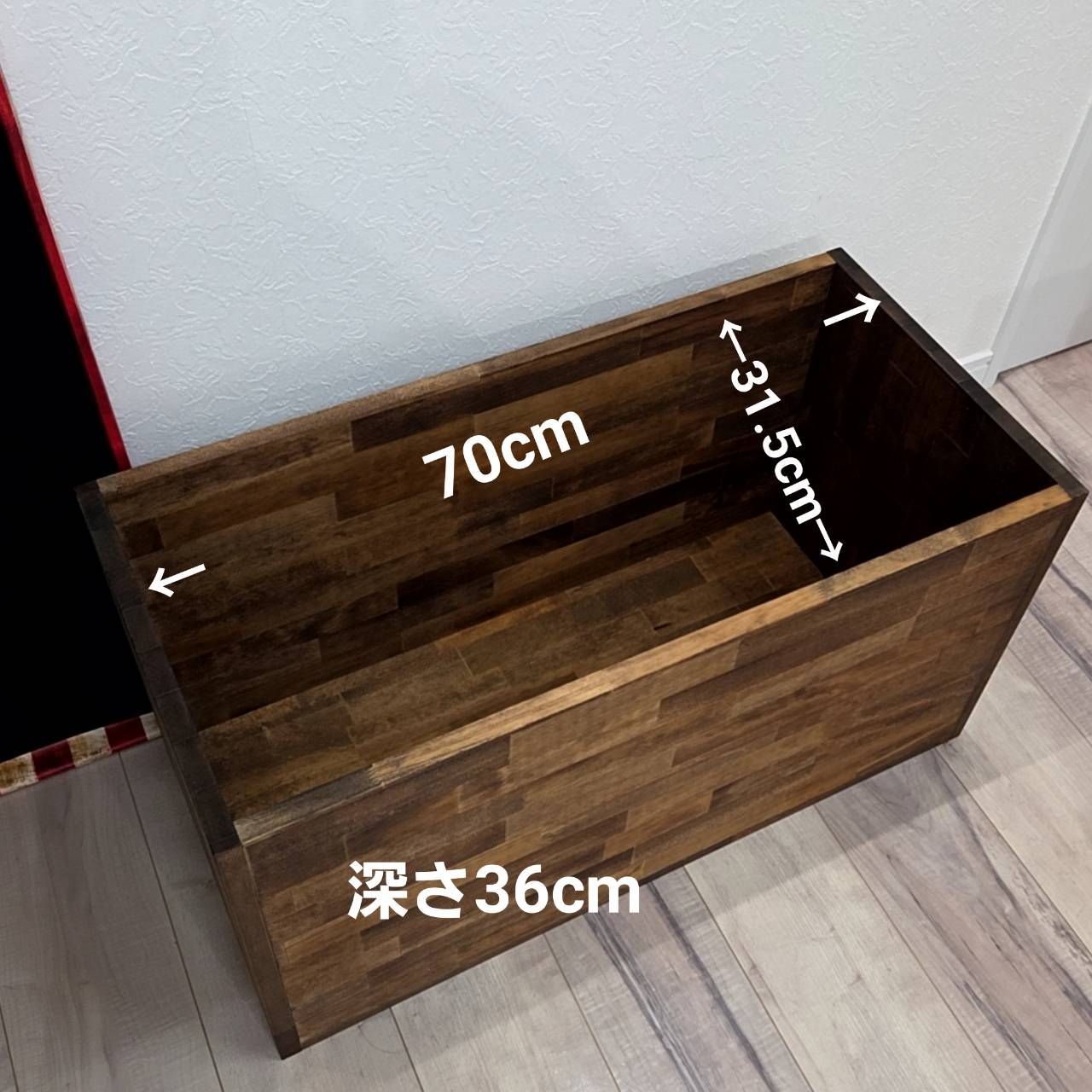 ヴィンテージ風 ベンチ型収納ボックス