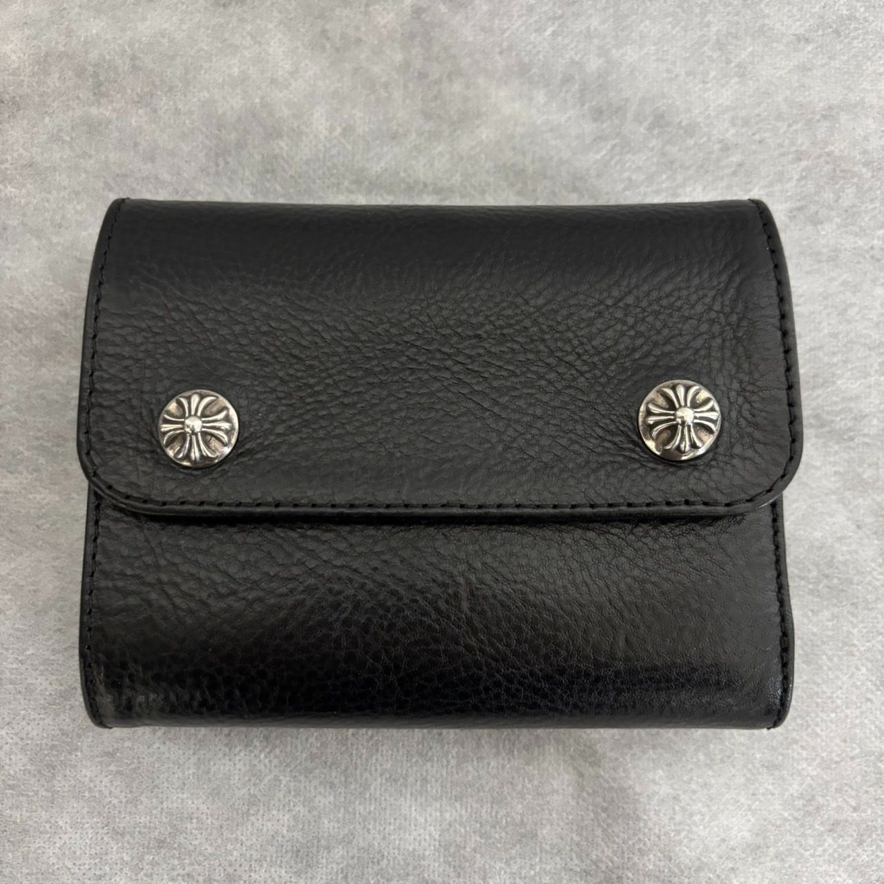 極美品】CHROME HEARTS RINKAN鑑定済 ウェーブ 長財布 黒