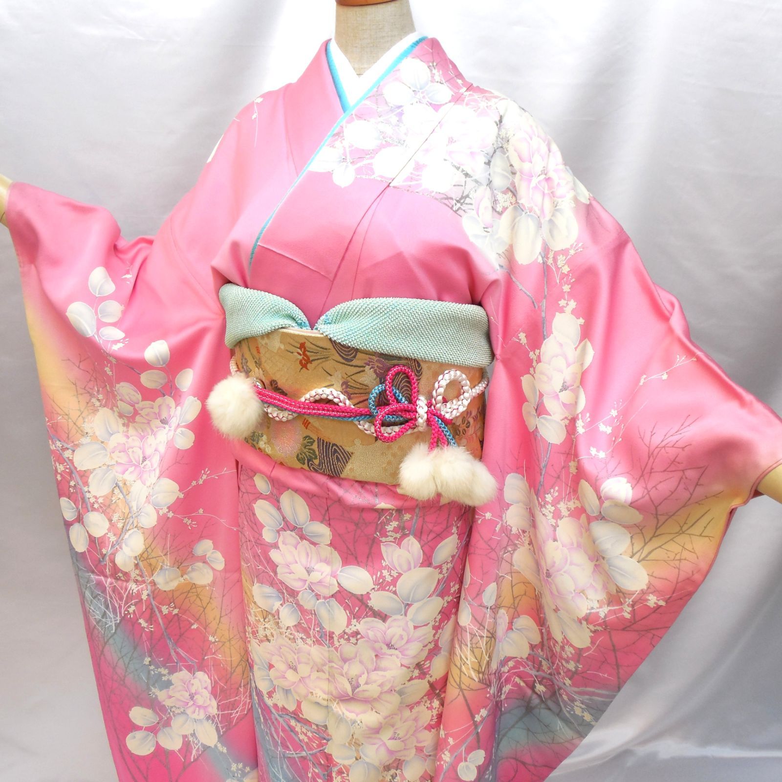 成人式振り袖　お値下げしました❣️❣️❣️ フォロワ割】訳あり特価☆美品 振袖フルセット 正絹 成人式 振袖