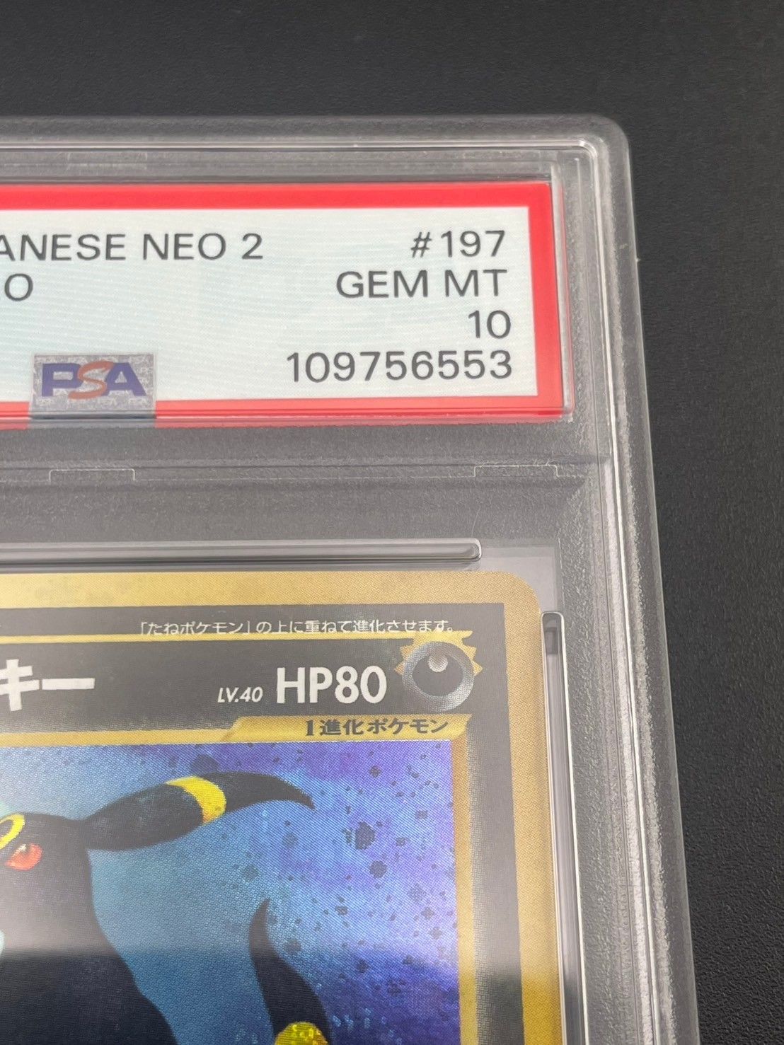 鑑定品】 PSA10 ブラッキー LV.40 neo2 No.197 ポケモンカード☆neo 