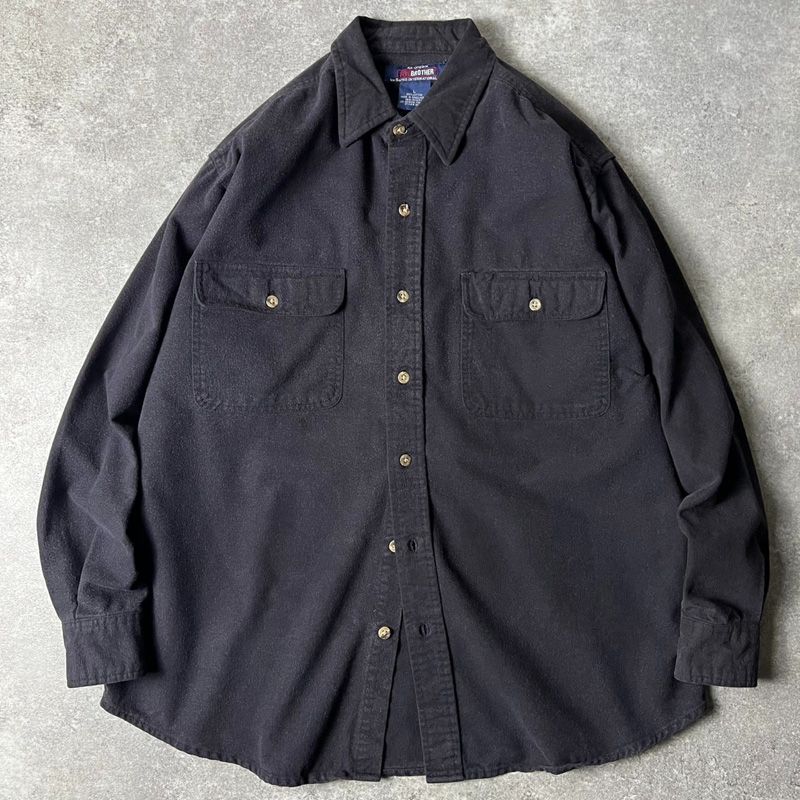 five brother 黒ネルシャツ 80s usa製 80s FIVE BROTHER ネルシャツ