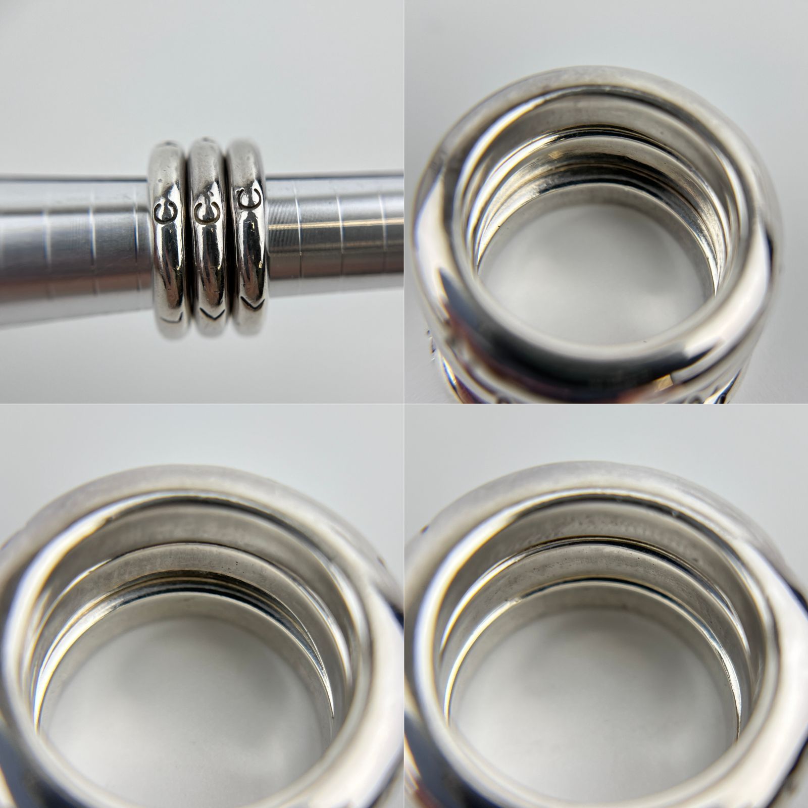 中古】CHANEL シャネル ココマーク アクセサリー ロゴリング 3つセット  