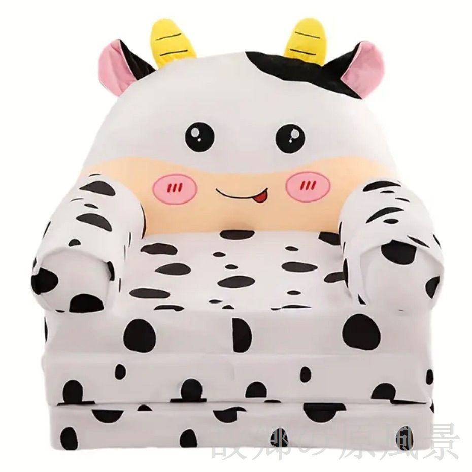 ソファ 折りたたみ式 かわいいキャラクターデザイン 動物モチーフ 2in1チェア ベッド仕様 エルゴノミック 洗えるカバー付き ベッドルーム リビング RV対応 リビングルーム シンプルデザイン お洒落 ダイニングルーム ソフトチェア ホワイトブラック
