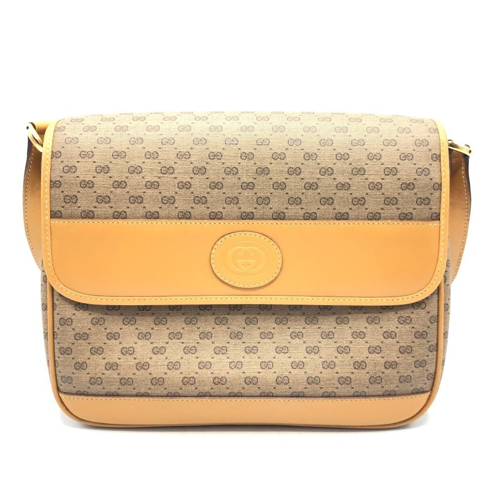 OLD GUCCI GG総柄ショルダーバッグ ブラウン 001 14 0925 グッチ 17