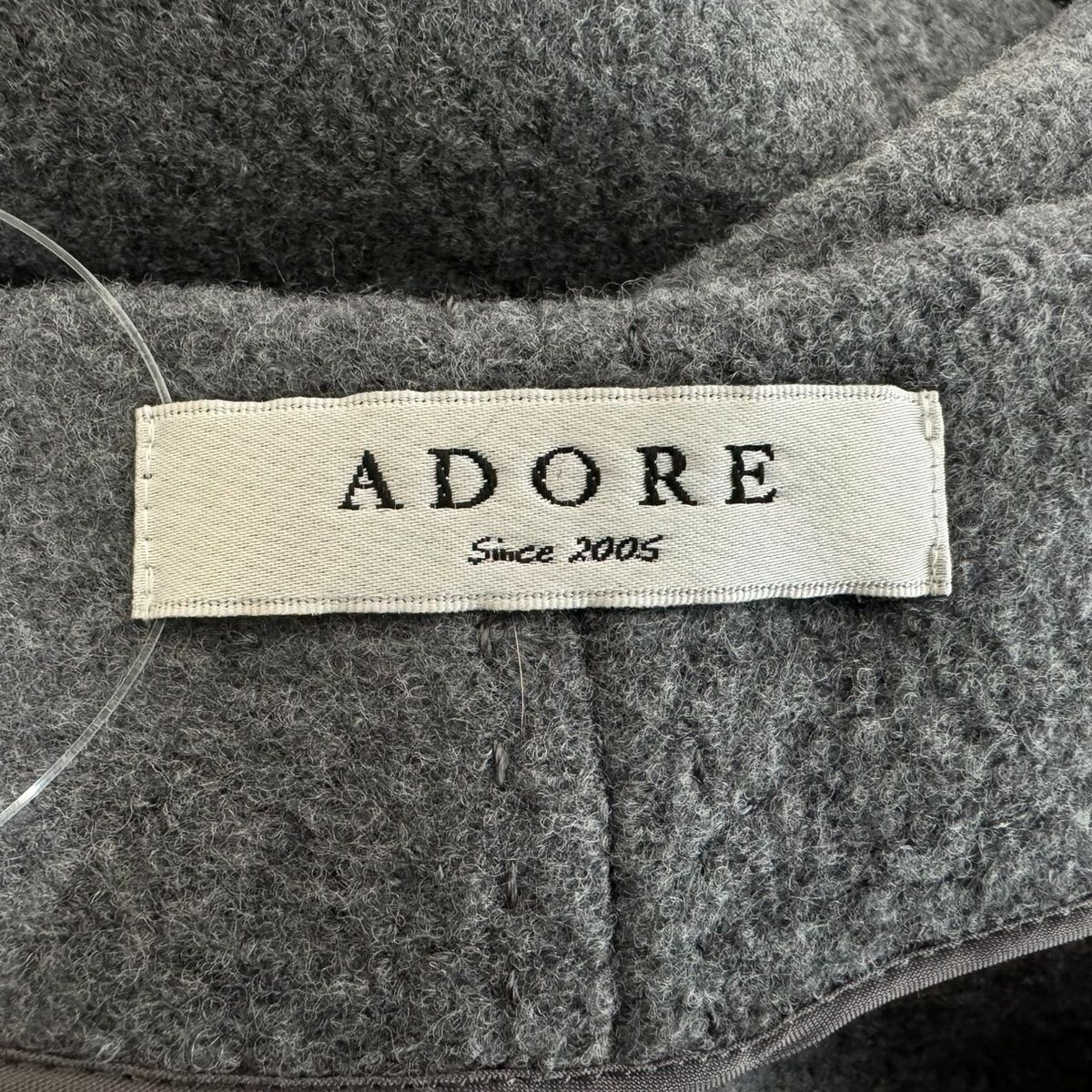 ADORE(アドーア) ワンピース サイズ38 M レディース美品 - ダークグレー 七分袖/ひざ丈 - メルカリ