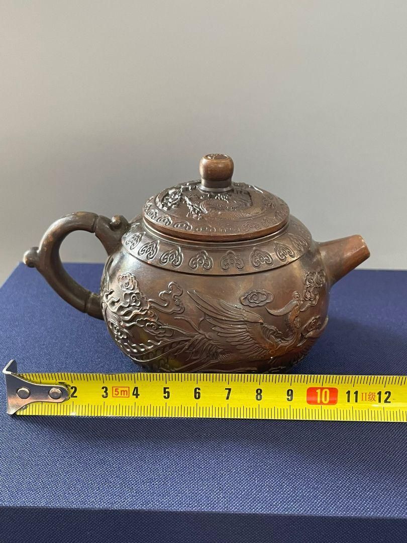 銅 細工 百子祝寿 徳利 急須 煎茶道具 提梁壺 装飾品 工芸品 置物 銅 細工 百子祝寿 徳利 急須 煎茶道具 提梁壺 装飾品 工芸品