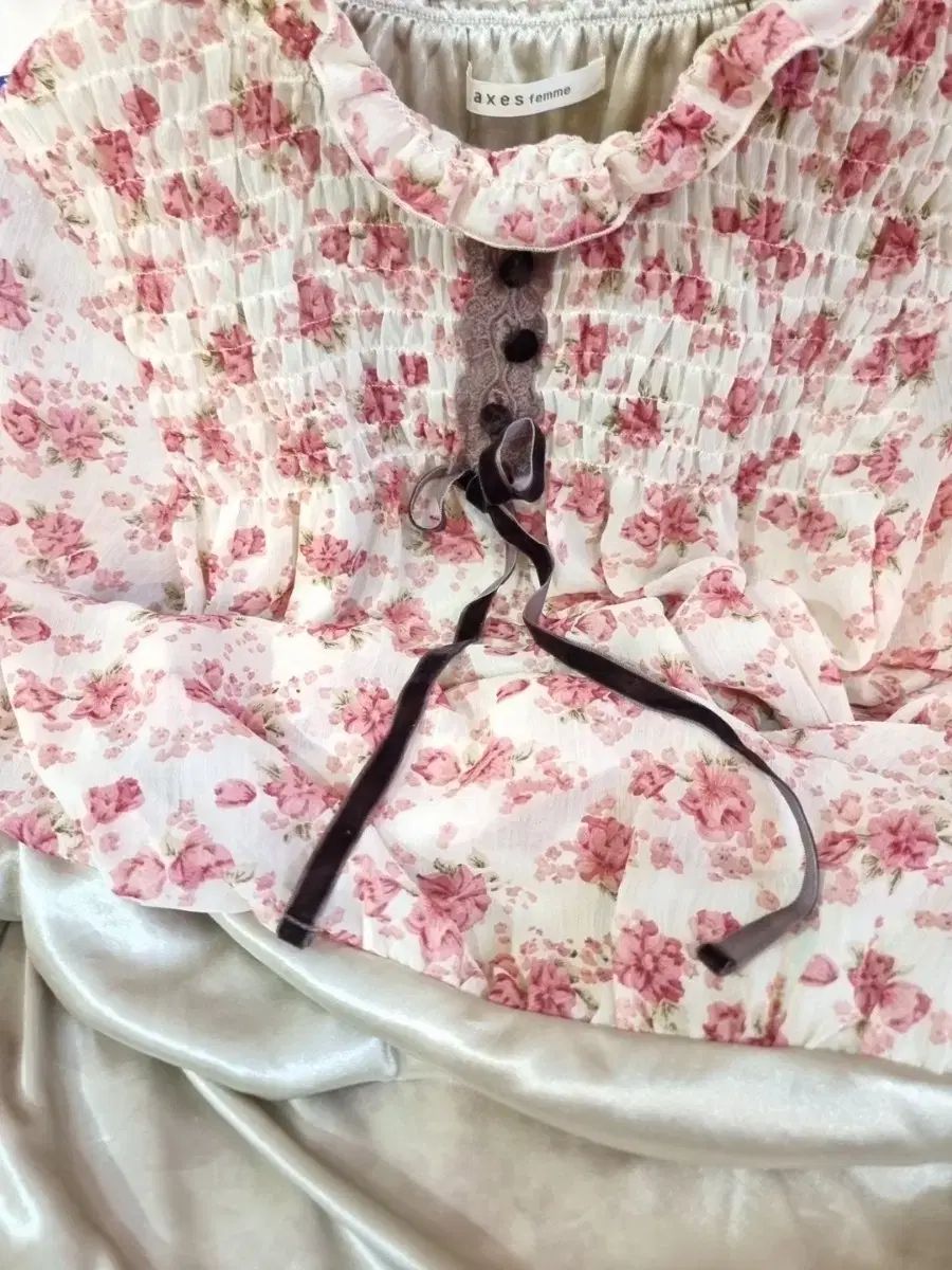 axes femme (アクセスファム) フラワー フリル ワンピース axes femme