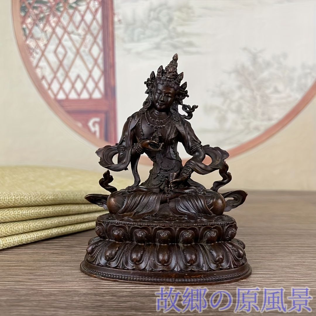グリーン ターラ 像 緑多羅 菩薩 仏像 ヴィンテージ チベット 仏教 金運 財運 商売繁盛 厄除け 開運 幸運 癒し 御守 優美