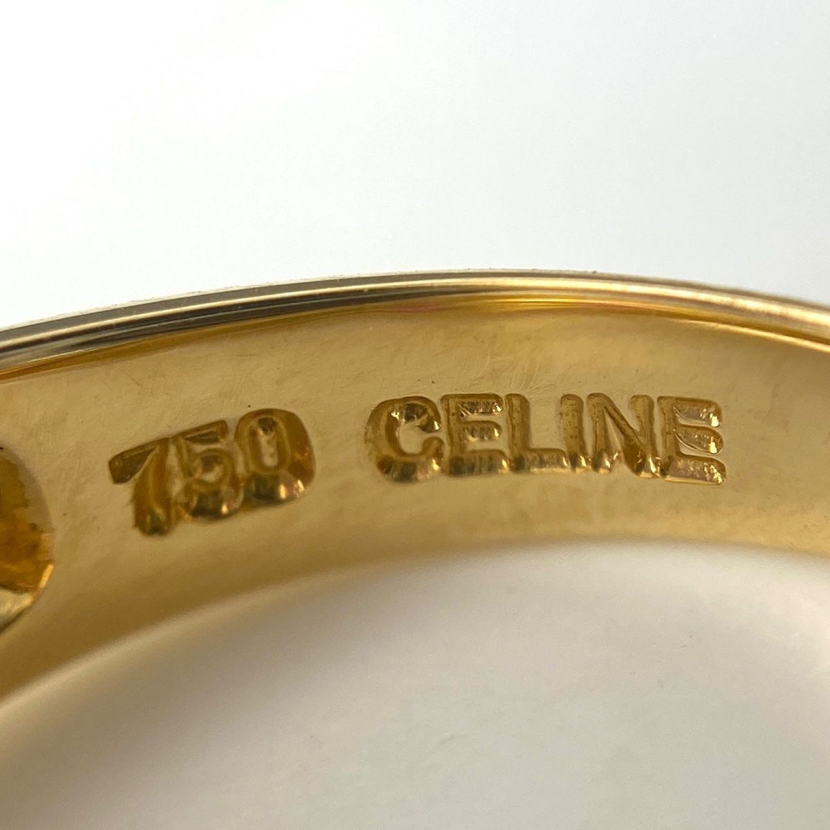 セリーヌ CELINE ルビー デザインリング K18 イエローゴールド 指輪 ...