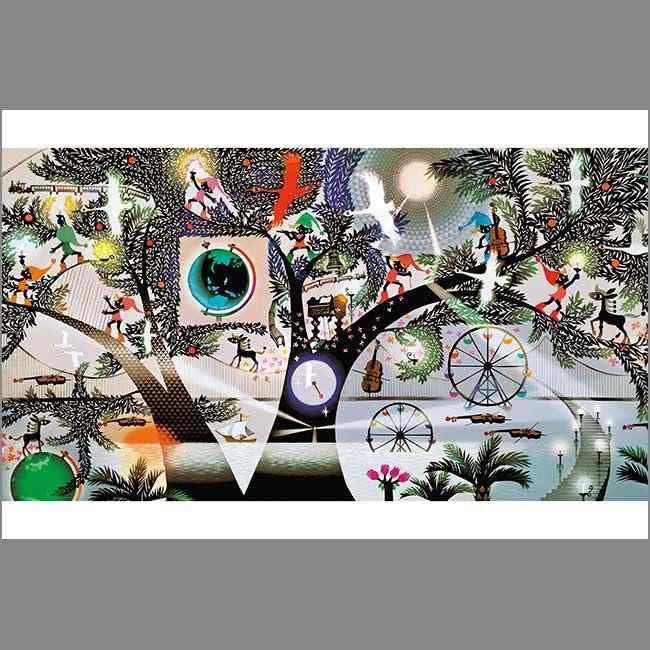 希少品！！　藤城清治 光と影のステンドアートジグソーパズル 透明プレート 希少品！！ 藤城清治 光と影のステンドアートジグソーパズル