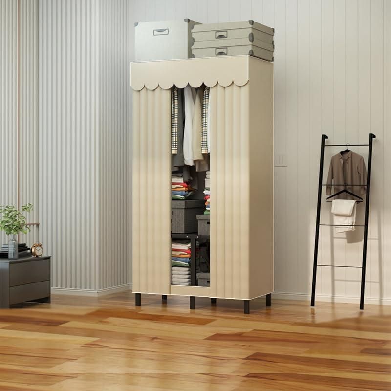 ワードローブ カバー付き 組み立て不要 大容量 クローゼット オックスフォード布 クローゼット ハンガーラック 衣類収納ラック 省スペース 防水 防塵 防汚 耐用