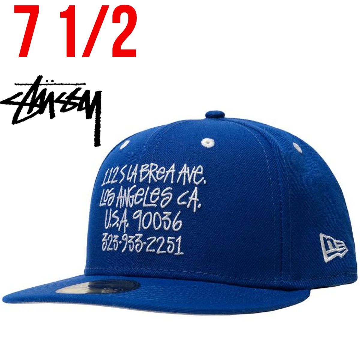 New era LA ニューエラ キャップ stussy 1/2 青 - 当日発送可