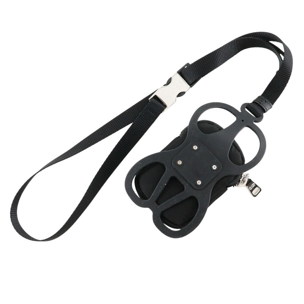 PRADA プラダ ポーチ付きスマートフォンホルダー 1ZT016 2DMJ ナイロン NERO 黒 ユニセックス スマホケース