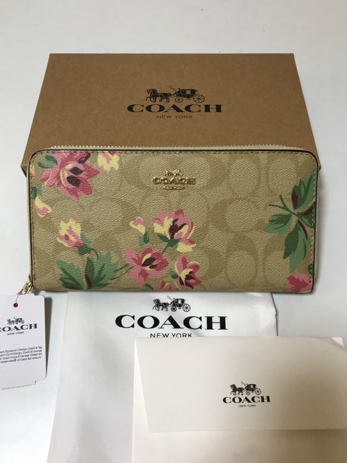 COACH コーチ長財布 シグネチャー フローラル リリィ I.34