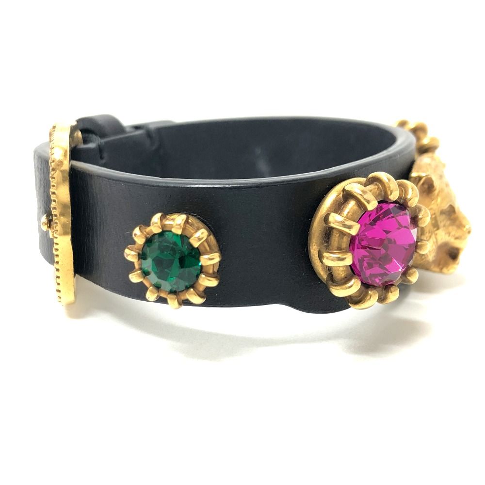GUCCI グッチ ブレスレット タイガーヘッド レザー - メルカリ