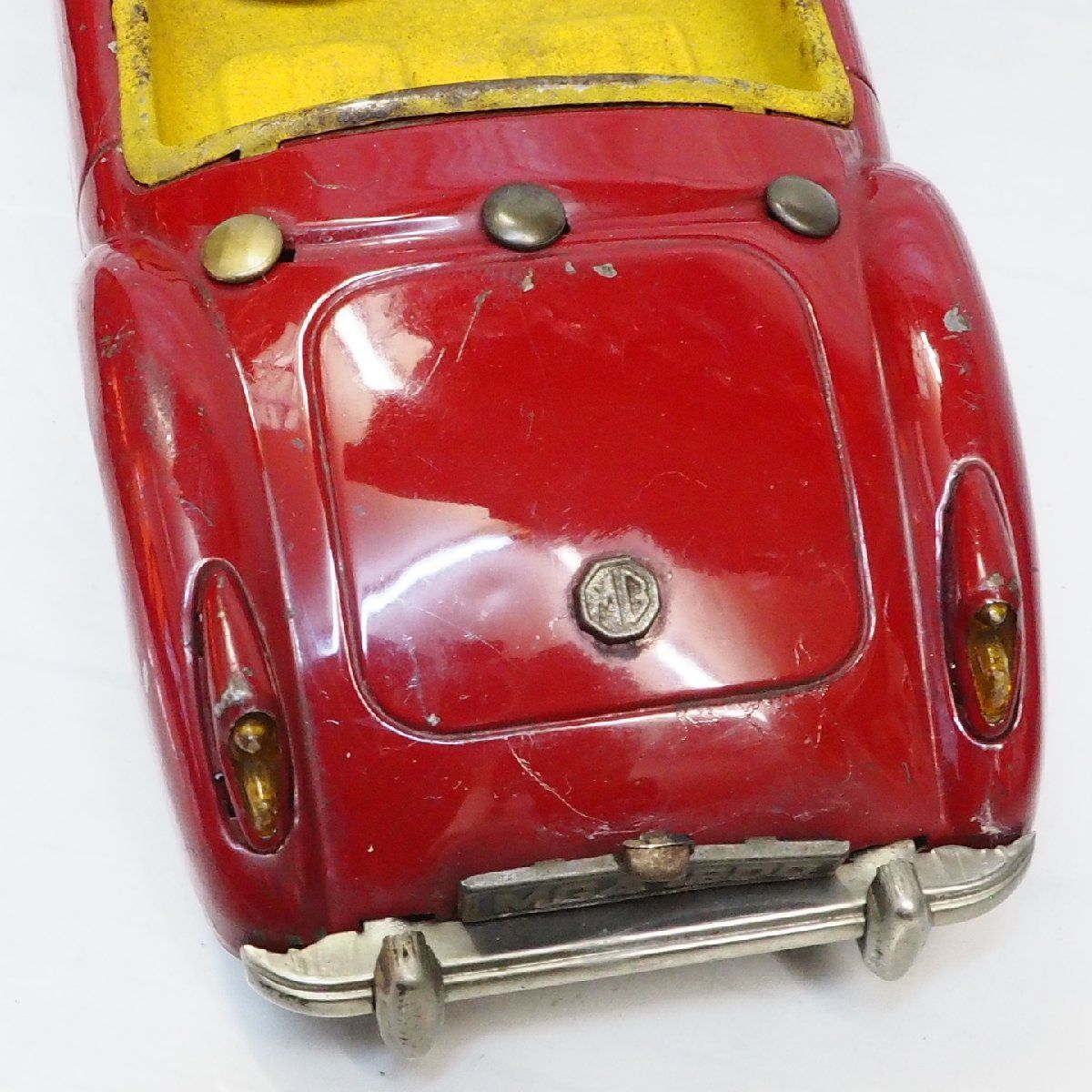 Asahi【MG MGA 1600 Cabriolet カブリオレ 赤レッド】ブリキ フリクション ミニチュア自動車 tin toy car  ■ATC旭玩具アサヒ【箱無】0327