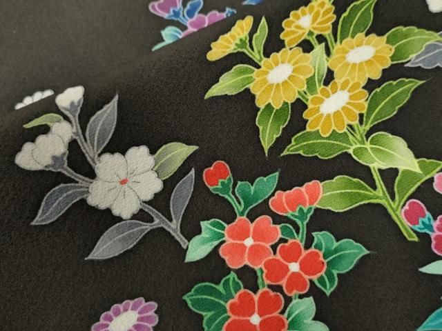 平和屋着物○訪問着 草花文 正絹 逸品 CAAW7447yc 平和屋着物□訪問