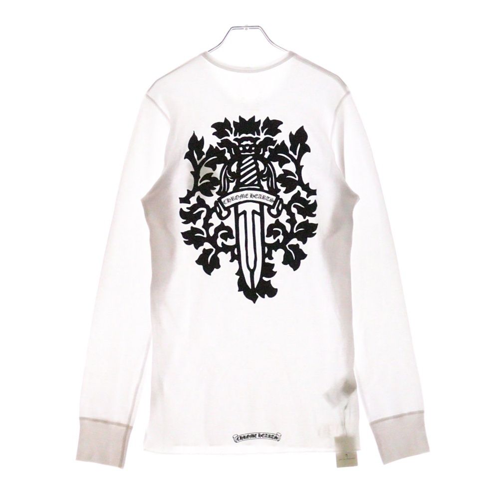 CHROME HEARTS クロムハーツ 25SS Thermal L|S ヴァインダガー バックプリント ロングスリーブ 長袖 サーマル Tシャツ カットソー ホワイト