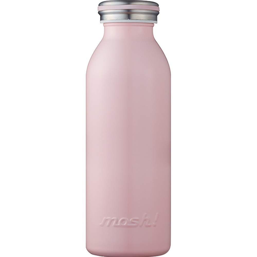 【数量限定】ボトル マグ 0.45L スクリュー式 ピーチ mosh! 真空断熱 (モッシュ!) 水筒 DMMB450PE