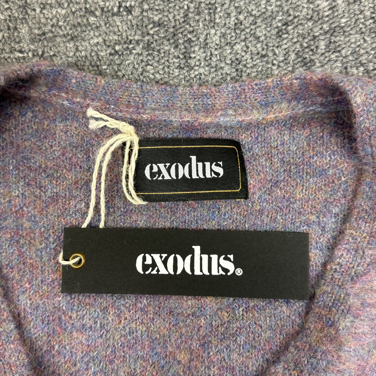 参考上代29700円 未使用品 exodus MOHAIR KNIT CARDIGAN モヘヤ